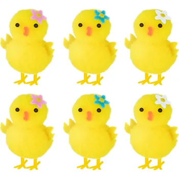 Velikonoční dekorace Velikonoční dekorace - Kuřátko s kvítkem, 6 ks