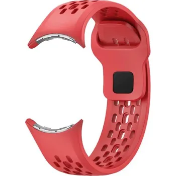 Příslušenství k chytrým hodinkám eses Silikonový dírkovaný řemínek pro Google Pixel Watch 3, 45 mm - Červený