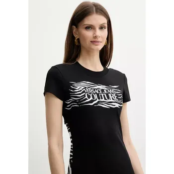 Pánské tričko Tričko Versace Jeans Couture černá barva, 78HAH606 JS439 78HAH606.JS439 99A, vel. S