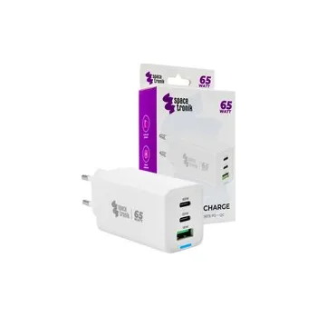 Rychlá nabíječka 3v1 USB-C USB PD 65W 5A bílá