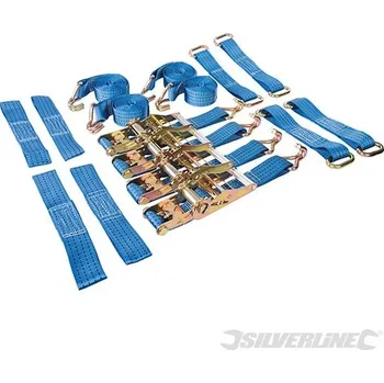 Cizojazyčná kniha Silverline | Car Transporter Tie-Down Set Alloy & Steel Wheels - Rated 2000kg Capacity 4000kg 911664