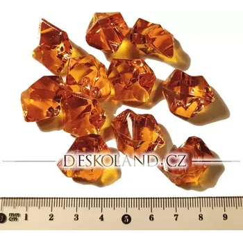 Příslušenství k deskovým hrám Hrací kameny - krystaly střední - oranžové