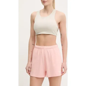 Dámské kraťasy Bavlněné šortky Guess IRIS dámské, růžová barva, s aplikací, high waist, V5GD04 KCRZ1 V5GD04.KCRZ1 39X, vel. S