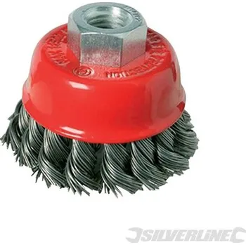 Brusný kartáč Silverline | Rotační kartáč hrnkový copánkový - 65mm 733234