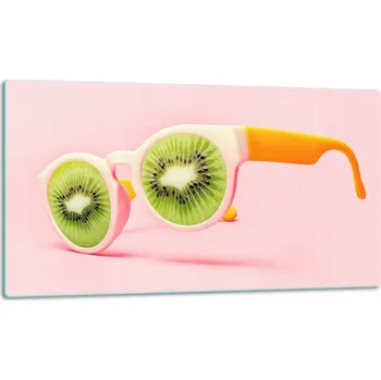 Kuchyňské prkénko SKLENĚNÁ DESKA NA KRAJENÍ 52x30 KIWI - TVRZENÉ SKLO 7v1