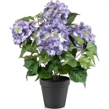 umělá květina Umělá květina Hortenzie modrá v květináči, 38cm