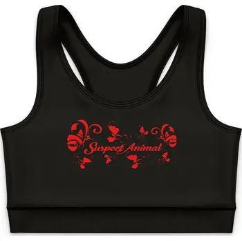 Dívčí funkční top ROBOT černá Bamboo Ultra - Oranžová / 150