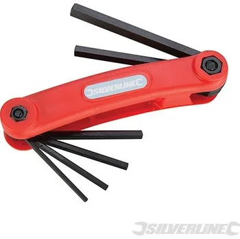 Dílna Silverline | Sada šestihranných metrických zástrčných klíčů nožového typu 7 ks - 2.5 - 10mm HK07