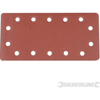 Brusný papír Silverline | Brusný papír perforovaný (na 1/2 papíru), se suchým zipem - 10 kusů - 240 Grit 595752