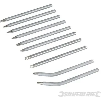 Dláto Silverline | Sada pájecích hrotů - 10 dílů - 15 & 25W 196507