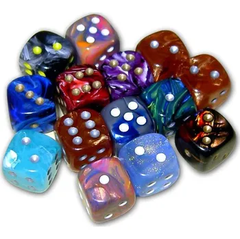 Příslušenství k deskovým hrám Chessex Kostka 6 stran, 16mm žíhaná