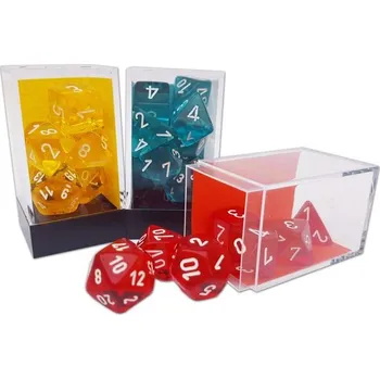 Příslušenství k deskovým hrám Chessex Sada 7 vícestěnných kostek - průhledná