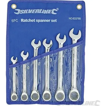 Klíč Silverline | Sada ráčnových klíčů očkoplochých - 6 dílů - 8 - 17mm 633788