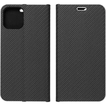 Pouzdro na mobilní telefon Pouzdro LUNA Book Carbon iPhone 13 PRO - Černé