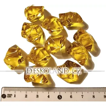 Přírodní kámen Hrací kameny - krystaly střední - zlatý jantar