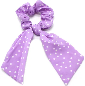 Puntíkatá gumička s mašlí Barva: fialová