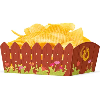 Dárková krabička Party Krabička na hranolky Koníci 15 x 10 cm, 3 ks
