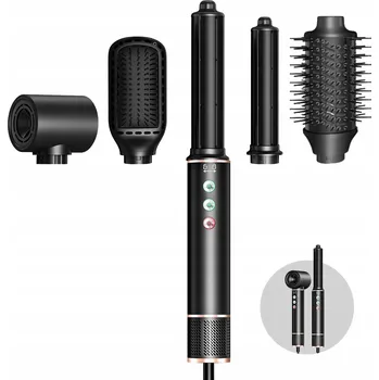 Žehlička na vlasy Sada 5v1: Fén, žehlička na vlasy a kulma na vlasy – Multifunkční stylingový set