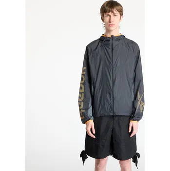 Pánské oblečení Bunda Reebok Wind Run Jacket Washed Black/ Grey 3 M