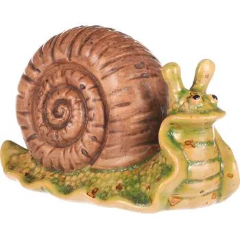 Šnek - keramická dekorace, hnědá ulita - KEK9513