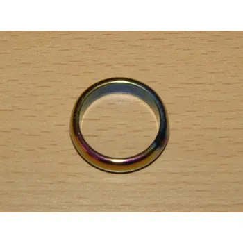 Drahý kámen Hematit pokovený - Prstýnek - průměr 18 mm - kp16