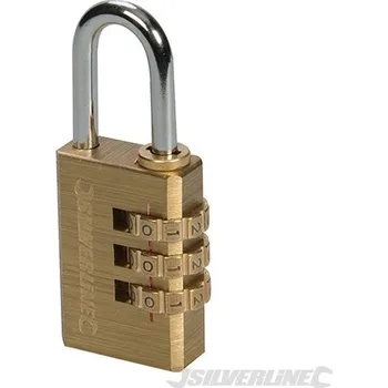 Visací zámek Silverline | Visací zámek kódovaný mosaz - 3-Digit 744867