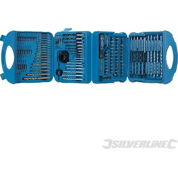 Vrták Silverline | Sada vrtáků a šroubovacích bitů - 126 dílů - 126pce 868871