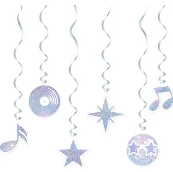 Party dekorace Stříbrné spirály na párty – 6 kusů