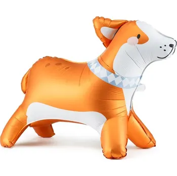 Balónek Stojící fóliový balon pejsek Corgi 88x70 cm