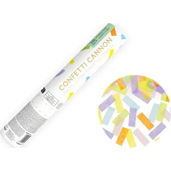 Vystřelovací konfety - pastelové proužky, 20 cm