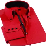 Pánská košile s kontrastními knoflíky Velikost: 38, Barva (Varianta): Red 2012