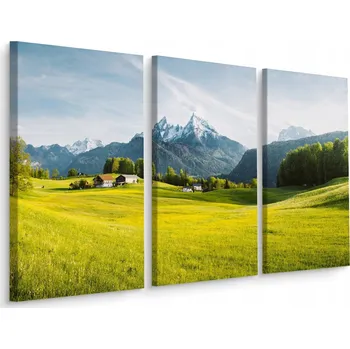 Obraz Obraz Tryptych Horská KRAJINA Louka Alpy 60x40
