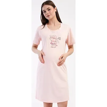 Dámská noční košile Vienetta Dámská noční košile mateřská Miláček Barva: Růžová - světle, Velikost: L