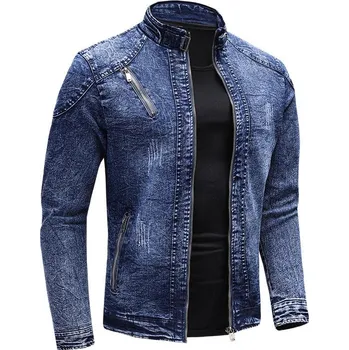 Pánský bomber Pánská džínová bunda ND456 Barva: Modrá, Velikost: 3XL