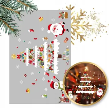 Vánoční dekorace VÁNOČNÍ OZDOBY NÁLEPKY NA OKNO, VÁNOČNÍ DEKORACE Mikuláš 2 KS