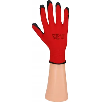 Pracovní rukavice Pracovní Rukavice BOZP červené s latexem 22 cm velikost 10