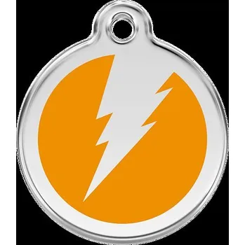 psí známka Známka Red Dingo Blesk oranžová velikost známky S - 20 mm