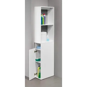 Knihovna L&B Regál s dvířky a 2 přihrádkami 25,4 x 50 x 190,5 cm MR-465288, bílá