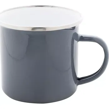 Enavint smaltovaný hrnek - šedá / bílá - AP808123-77