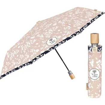 Deštník Elegantní skládací dámský deštník Perletti Green "Fiore Bianco", 19162