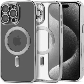Pouzdro na mobilní telefon Kryt iPhone 16 Pro Max, Nexeri MagSafe stříbrný
