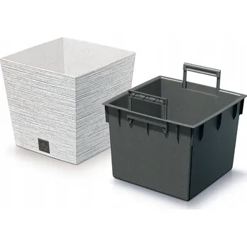 Květináč KVĚTINÁČ FURU SQUARE ECO WOOD - BÍLÝ FSC MIX DFS300W-S449W PROSPERPLAST