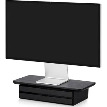 Police na stůl se zásuvkou - Desk Shelf Mini - Černá - Dvojitá šuplík -