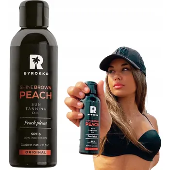 Přípravek na opalování Olej pro podporu OPALOVÁNÍ Byrokko Shine Brown Peach VITAMÍN E SPF6