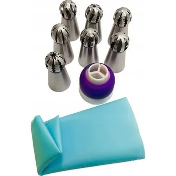 Sada cukrářských špiček adaptér sáček 9ks zdobící špička