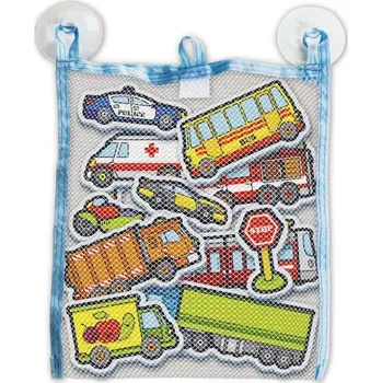 Vodolepky Moje první auta pěnová sada se síťkou 12ks v krabici (11300003)