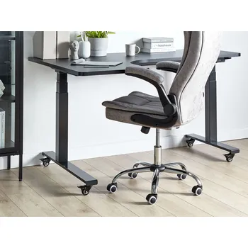 Psací stůl Kolečka k rohovému stolu černé sada 4 kusů příslušenství pracovna domácí kancelář Beliani