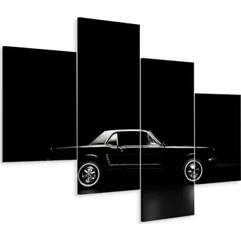 Obraz Čtyřdílný obraz muscle CAR Vintage 3D 80x50