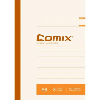 Zápisník Comix Poznámkový blok C4512 A6 Barva: Hnědá