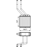 Výměník tepla, vnitřní vytápění Valeo 811520